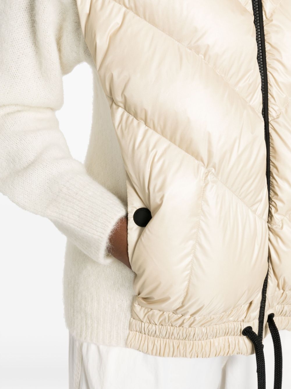 panelled knitted down jacket - 5