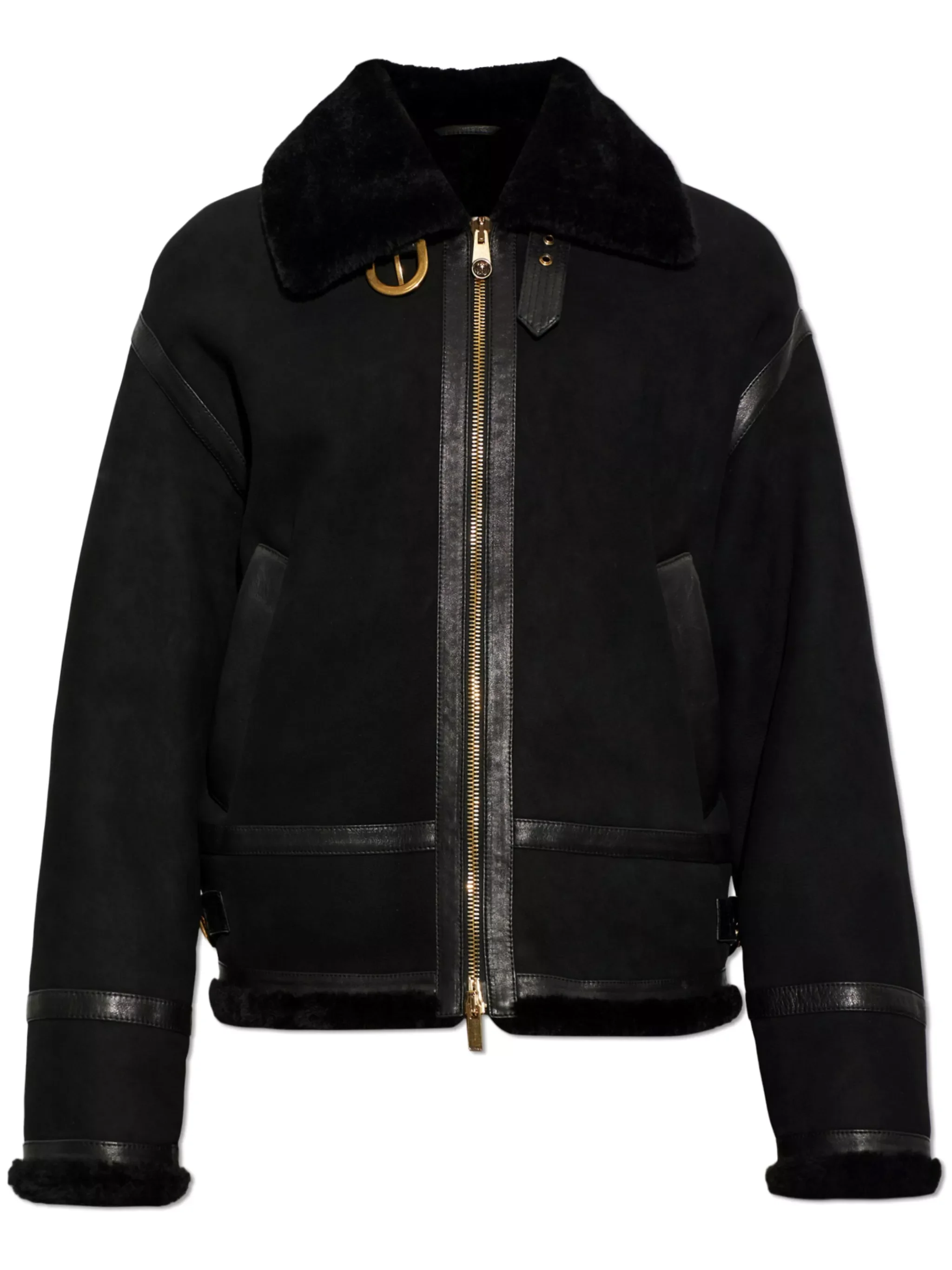 Versace Shearling Leather Blouson - 1