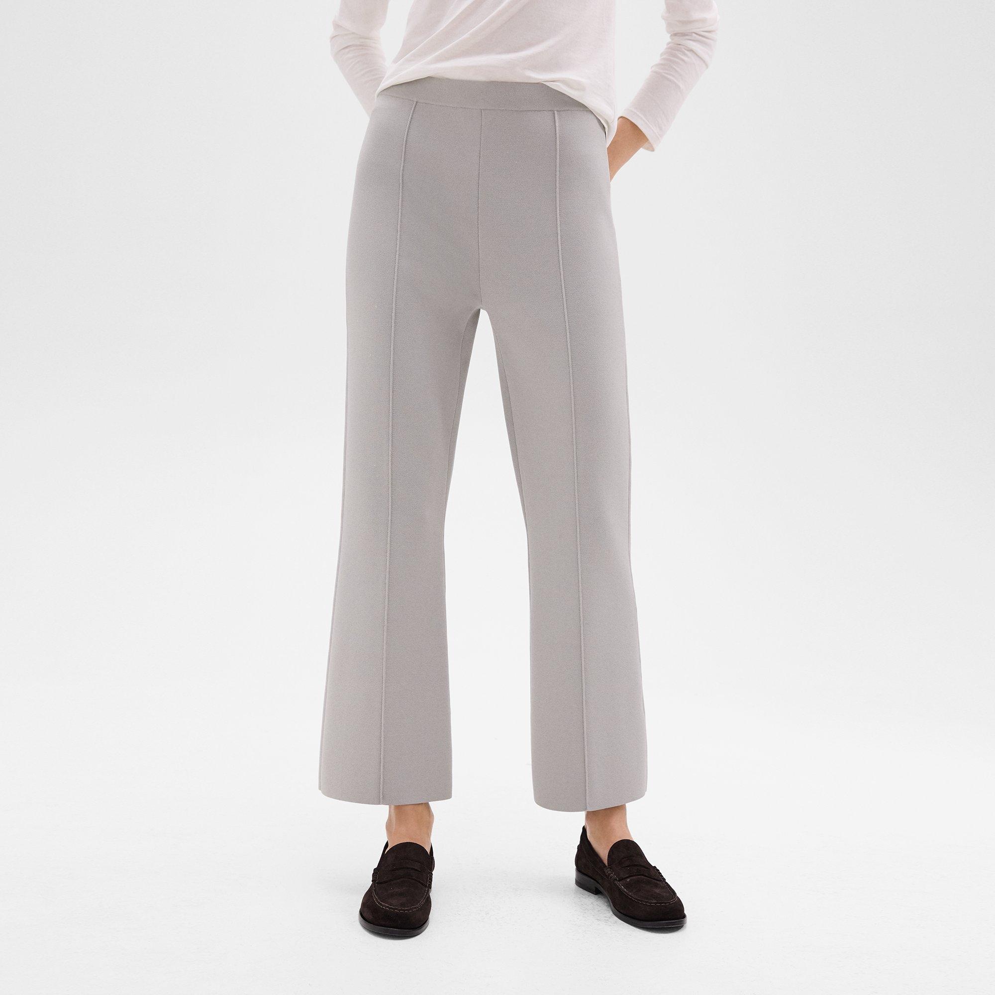 Cropped Flare Pant in Crepe Knit - 5
