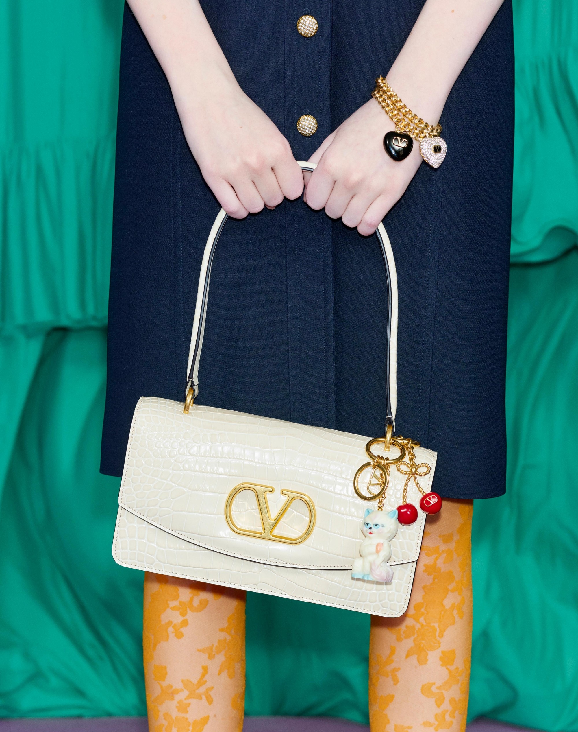 Valentino COEUR ROYAL METAL, ENAMEL AND SWAROVSKI® CRYSTAL