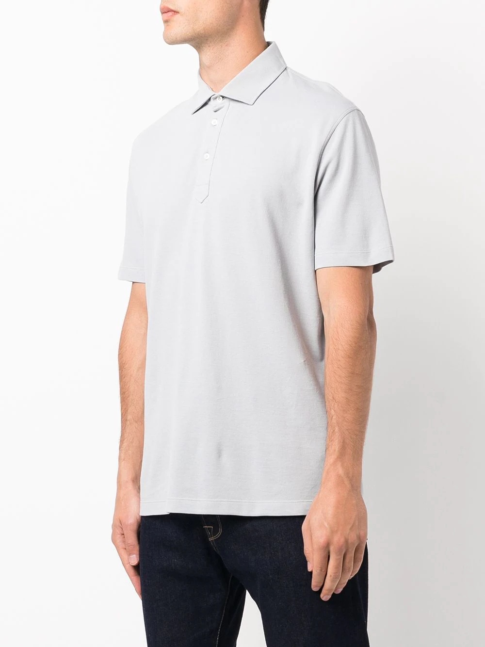 shortsleeved cotton polo shirt - 5