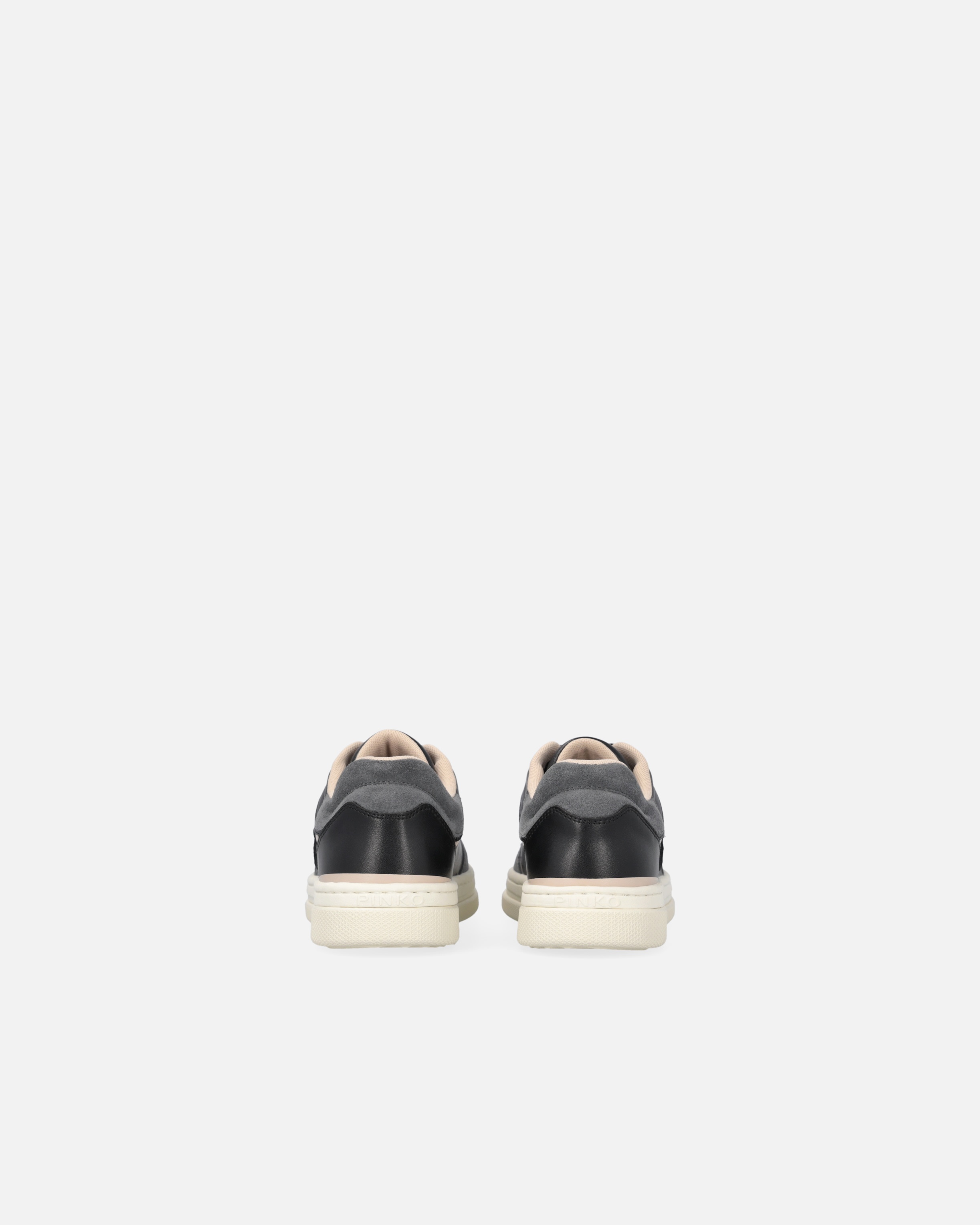 FLAT LEATHER SNEAKERS WITH EMBROIDERED LOGO - 8