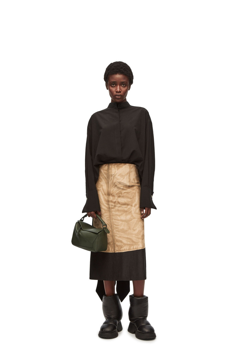 Loewe Trompe l'oeil skirt in velvet outlook