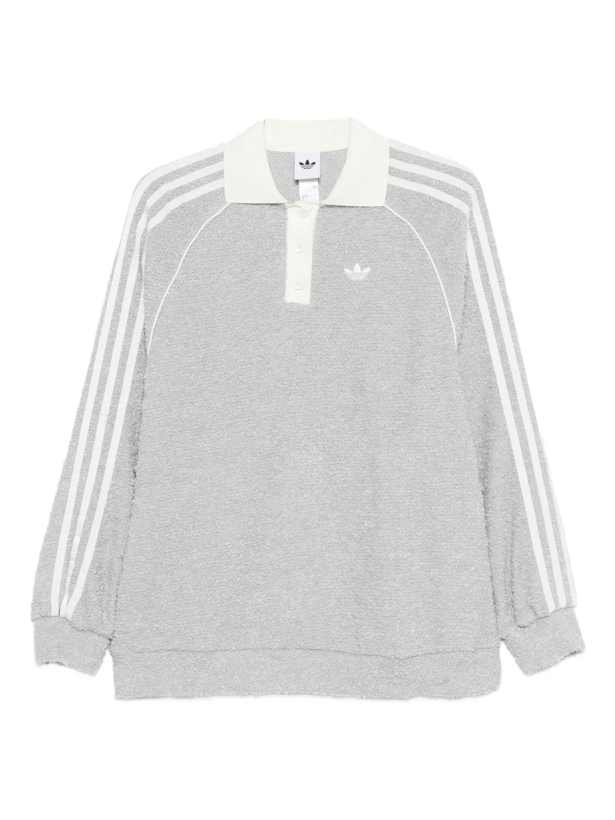 Adidas Three-stripe Bouclé Polo Top - 1