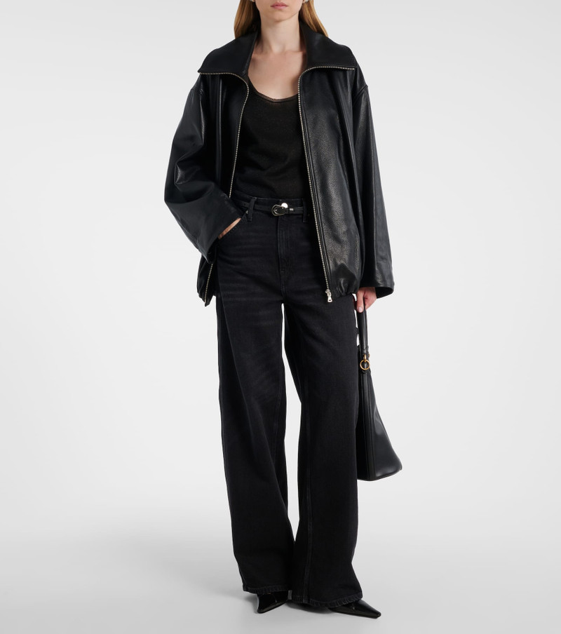 NOUR HAMMOUR Elisse leather jacket outlook