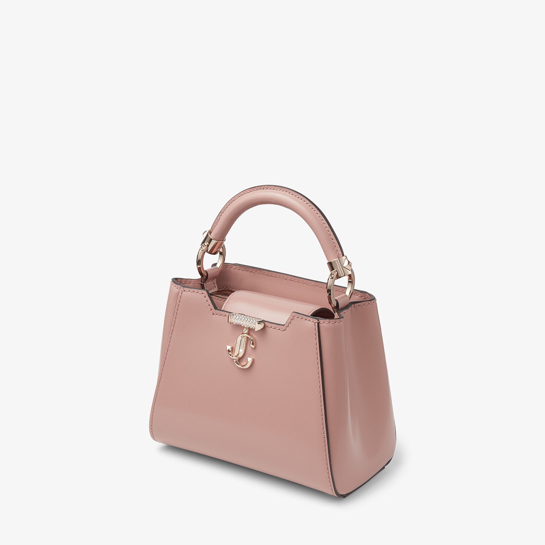 Varenne Top Handle Mini
Ballet Pink Leather Top Handle Bag with Crystal Bar and JC Emblem - 3