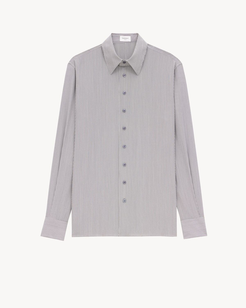 SHIRT IN STRIPED SILK - 1