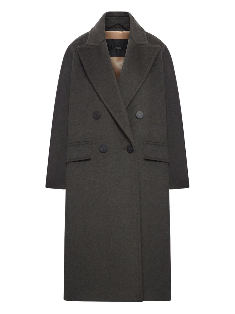Angus double-breasted flap-pocket coat 1