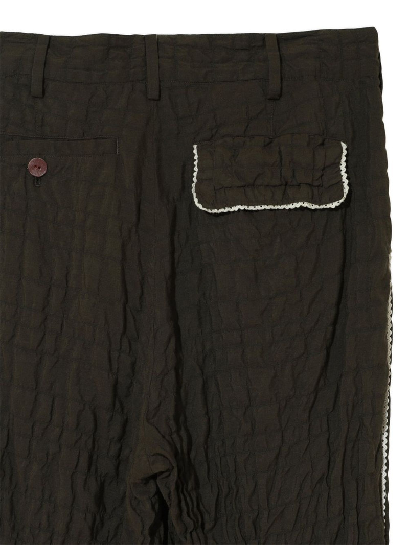 quilted lace-trimmed trousers 5