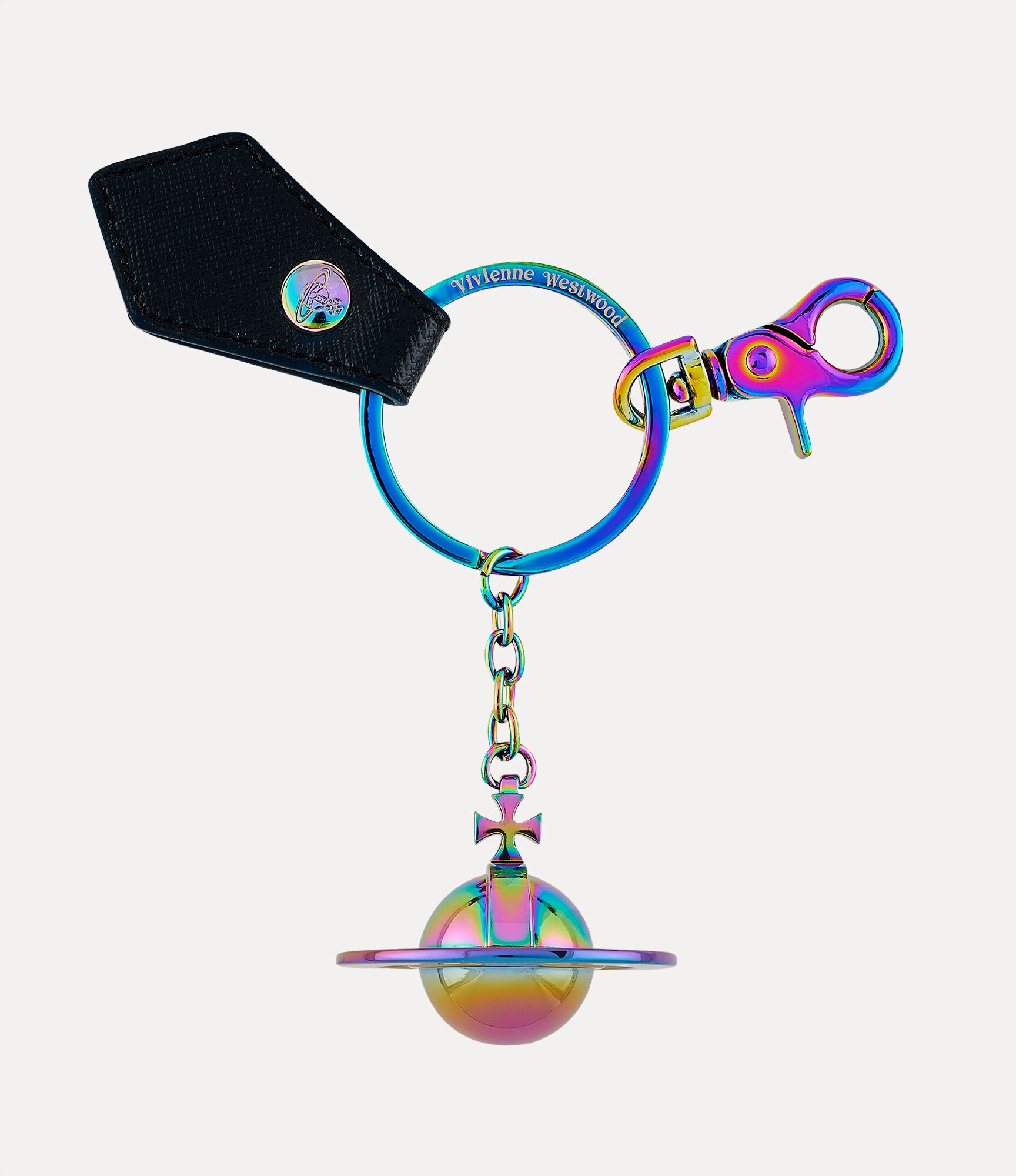 SAFFIANO 3D ORB IRIDESCENT KEYRING - 1