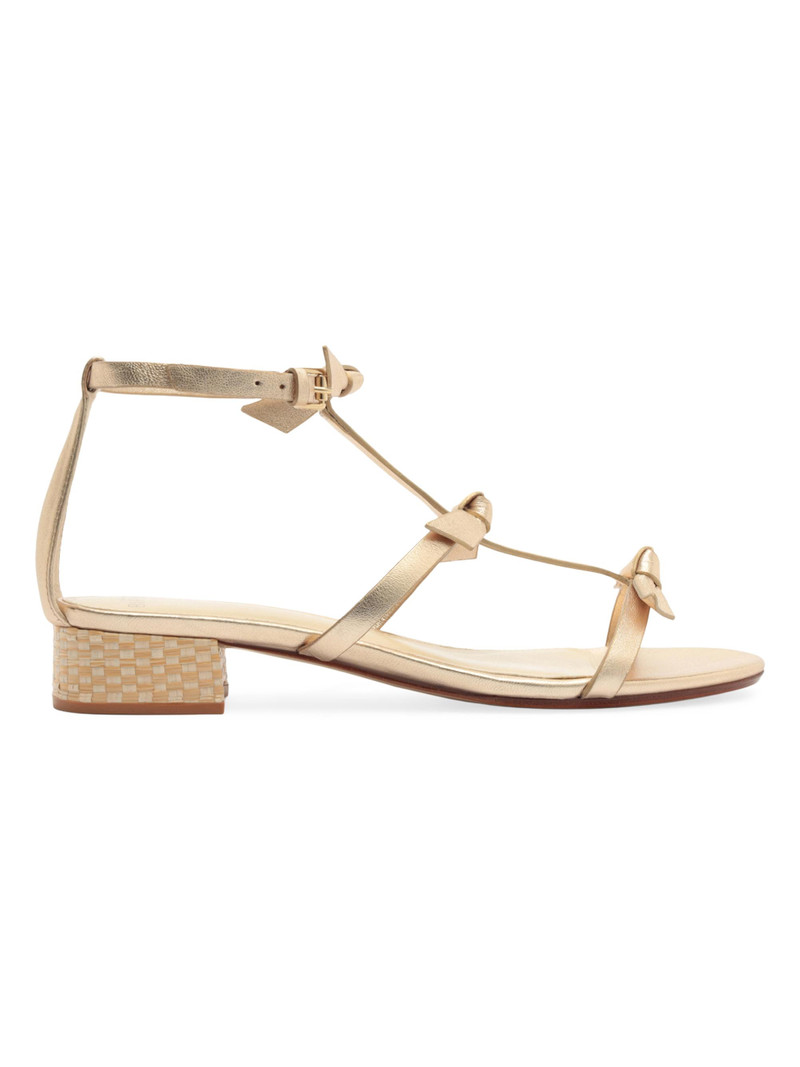 Women's Slim Lolita 30MM Leather Sandals - Golden 1