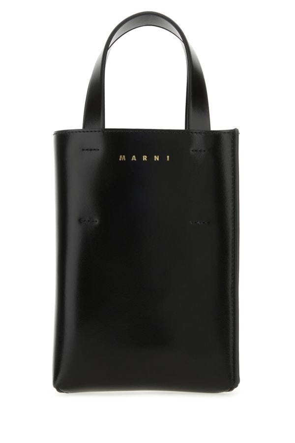 Black leather nano Museo handbag - 1