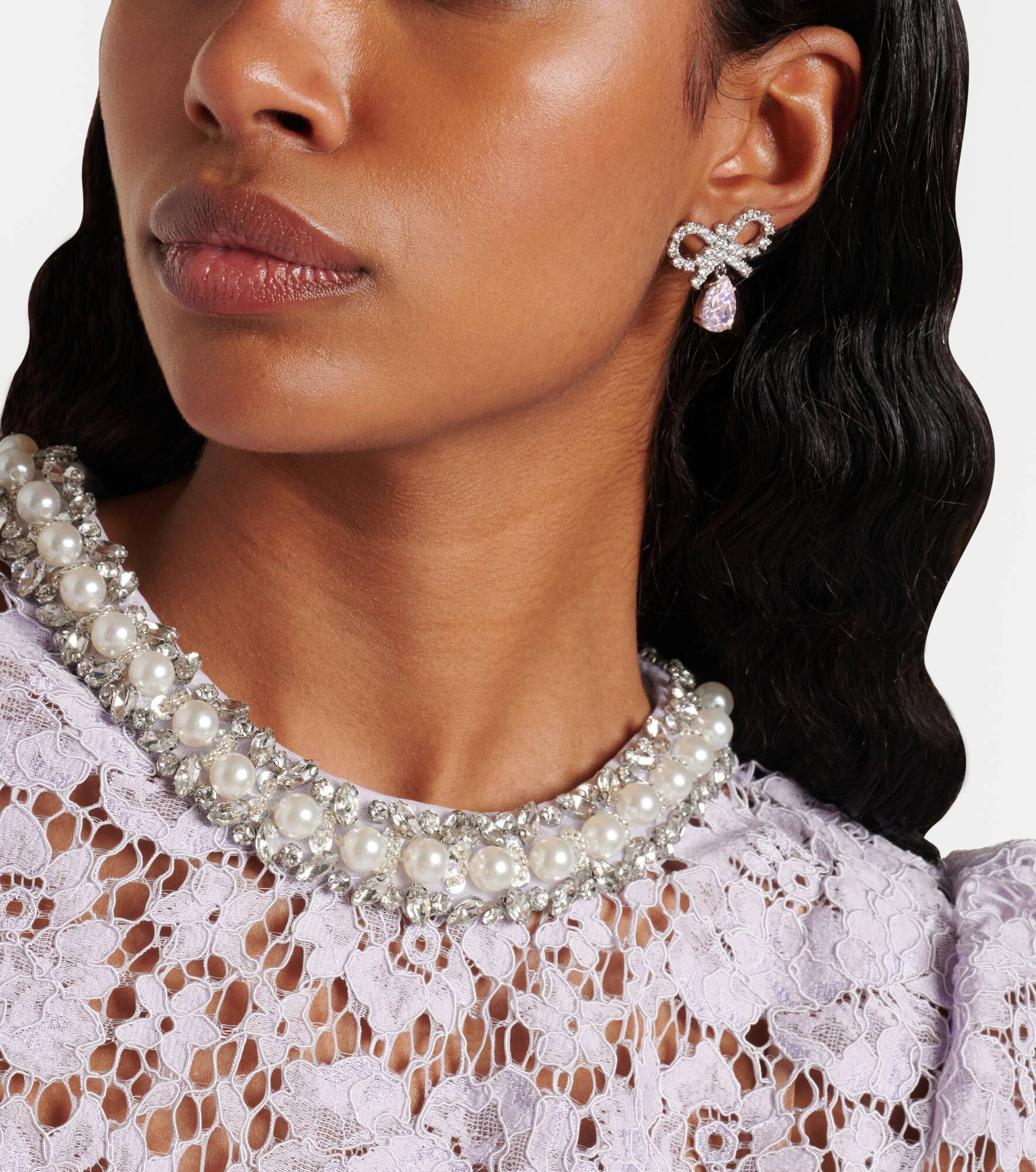 Micro Bow embellished earrings - 3