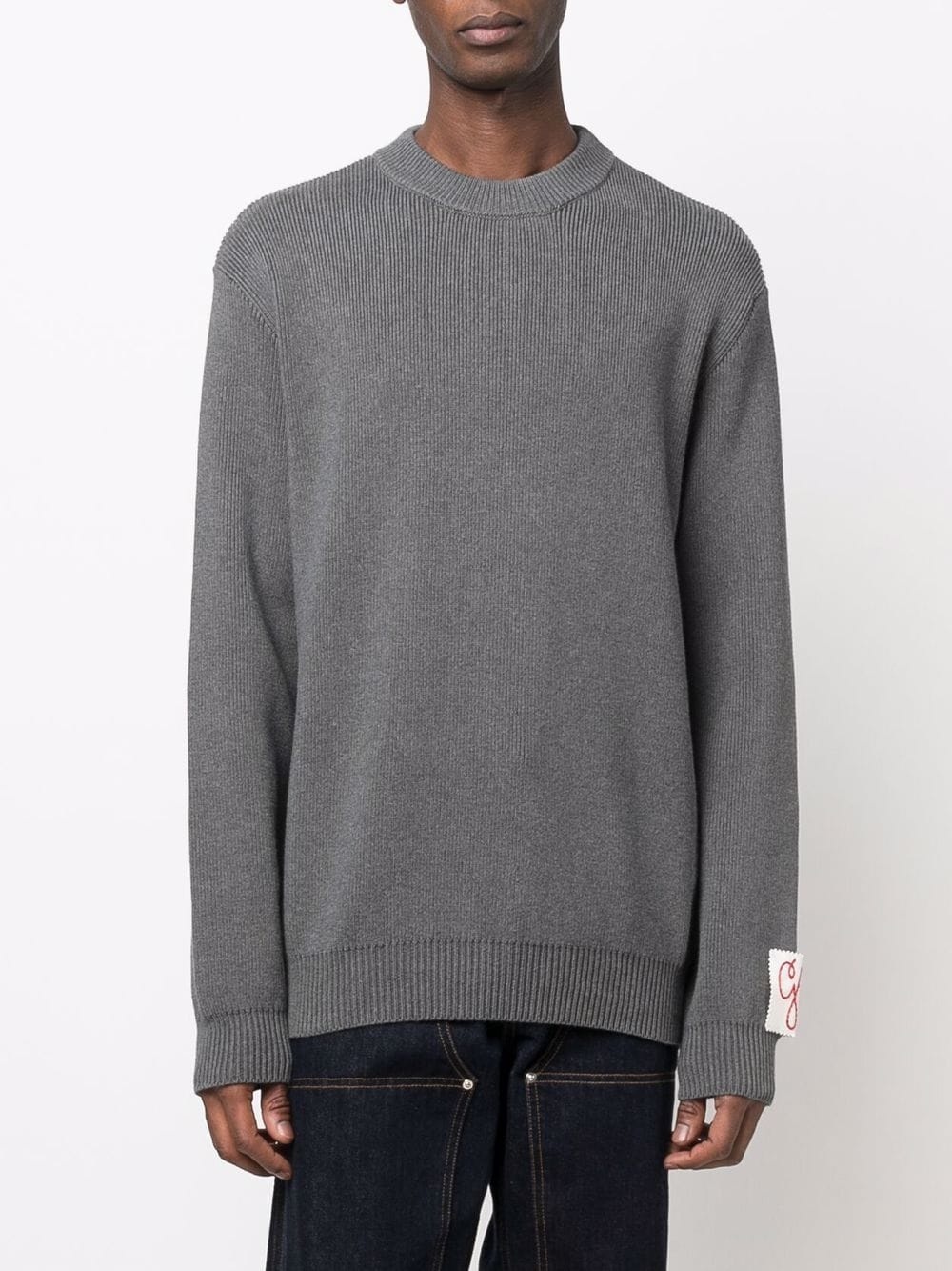 Golden cotton crewneck sweater - 3