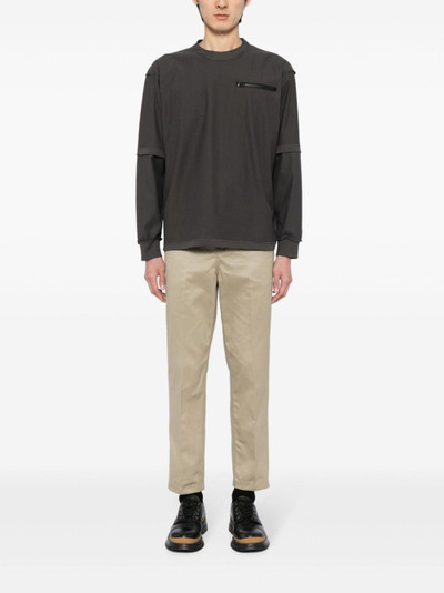 sacai belted chino trousers outlook