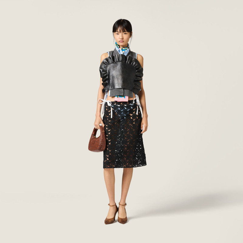Miu Miu Leather top outlook