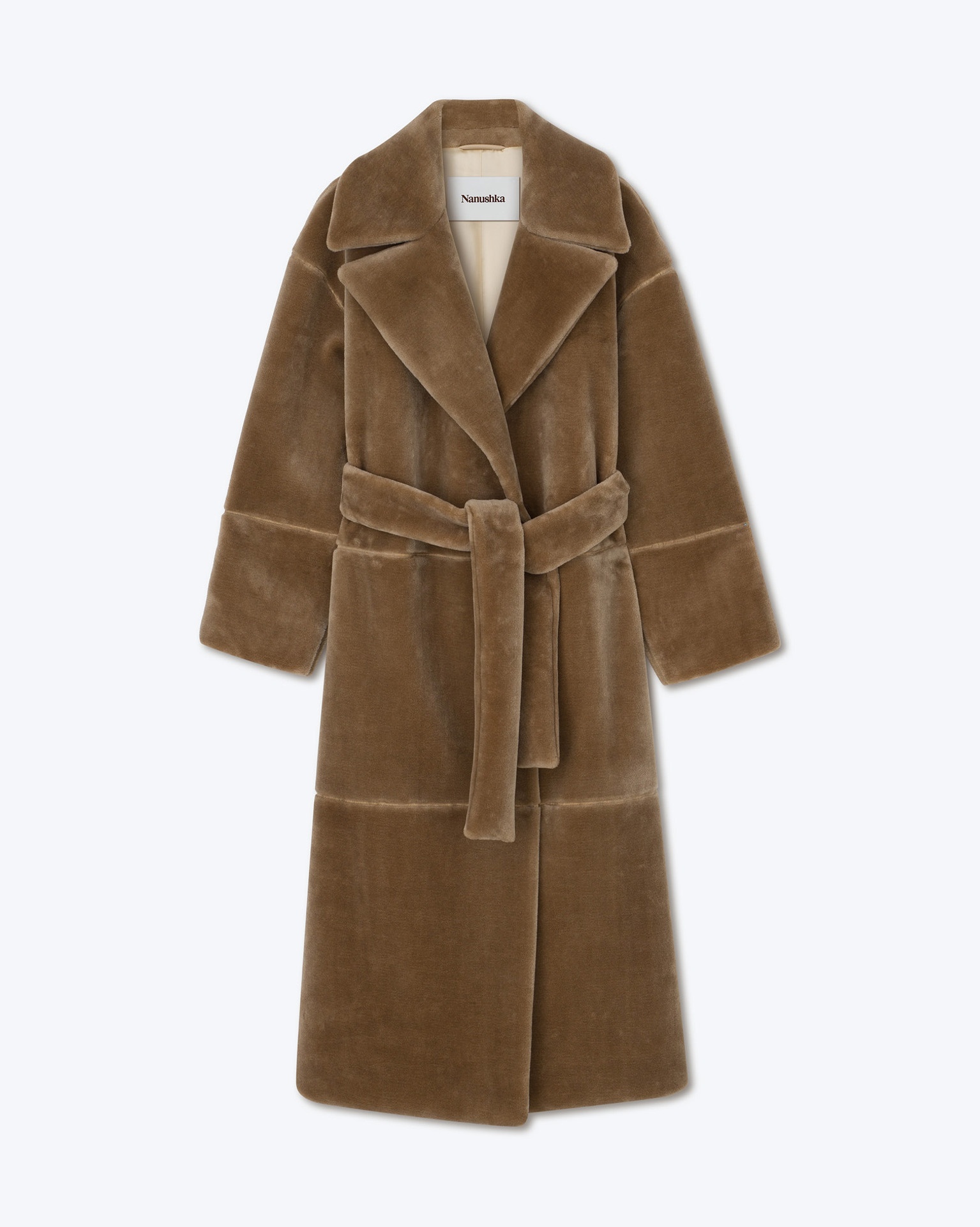 CARIAN - Belted robe coat - Beige - 1