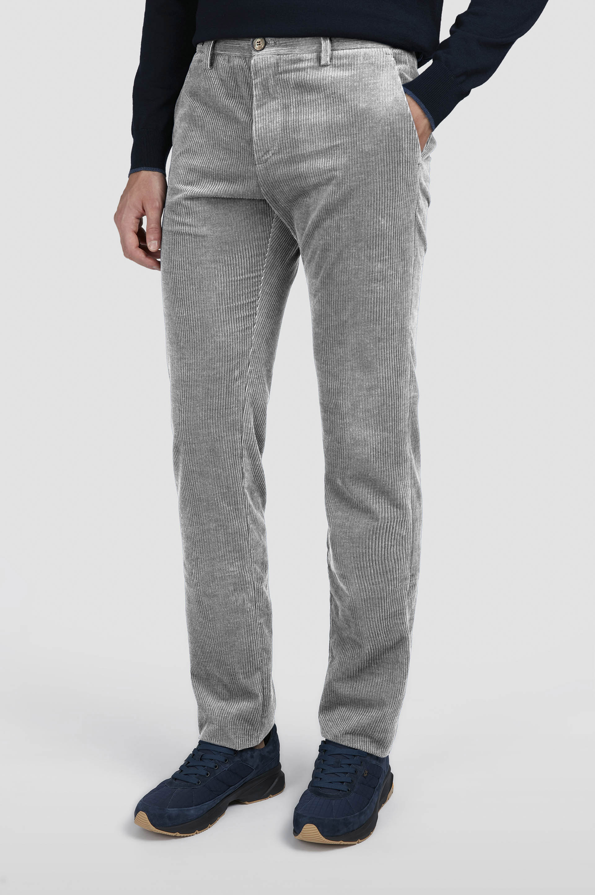 COTTON VELVET AND CASHMERE CHINO PANTS - 6