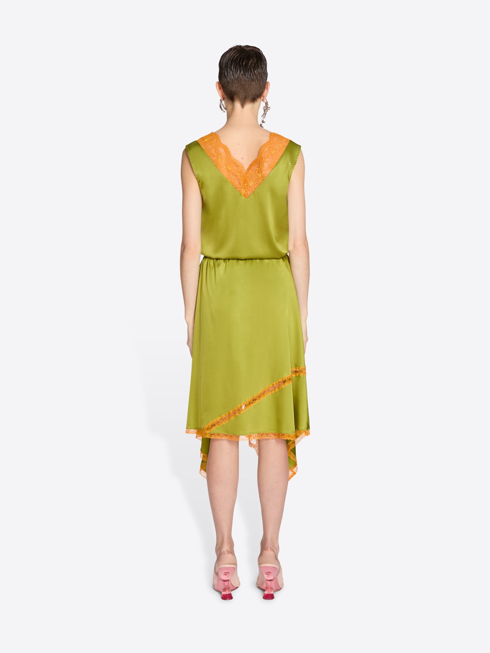 ASYMMETRICAL SILK SKIRT - 4