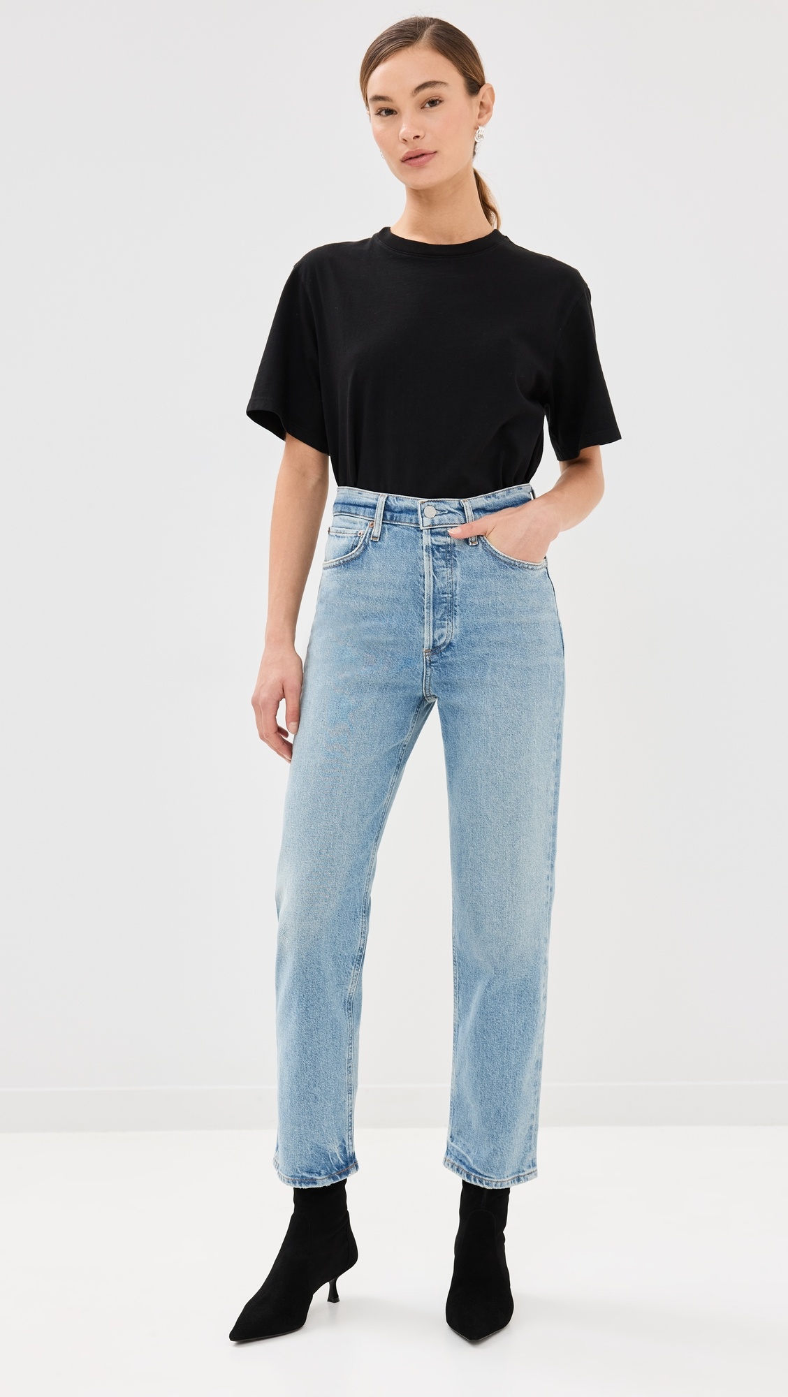 90s Pinch Waist Crop Jeans - 4
