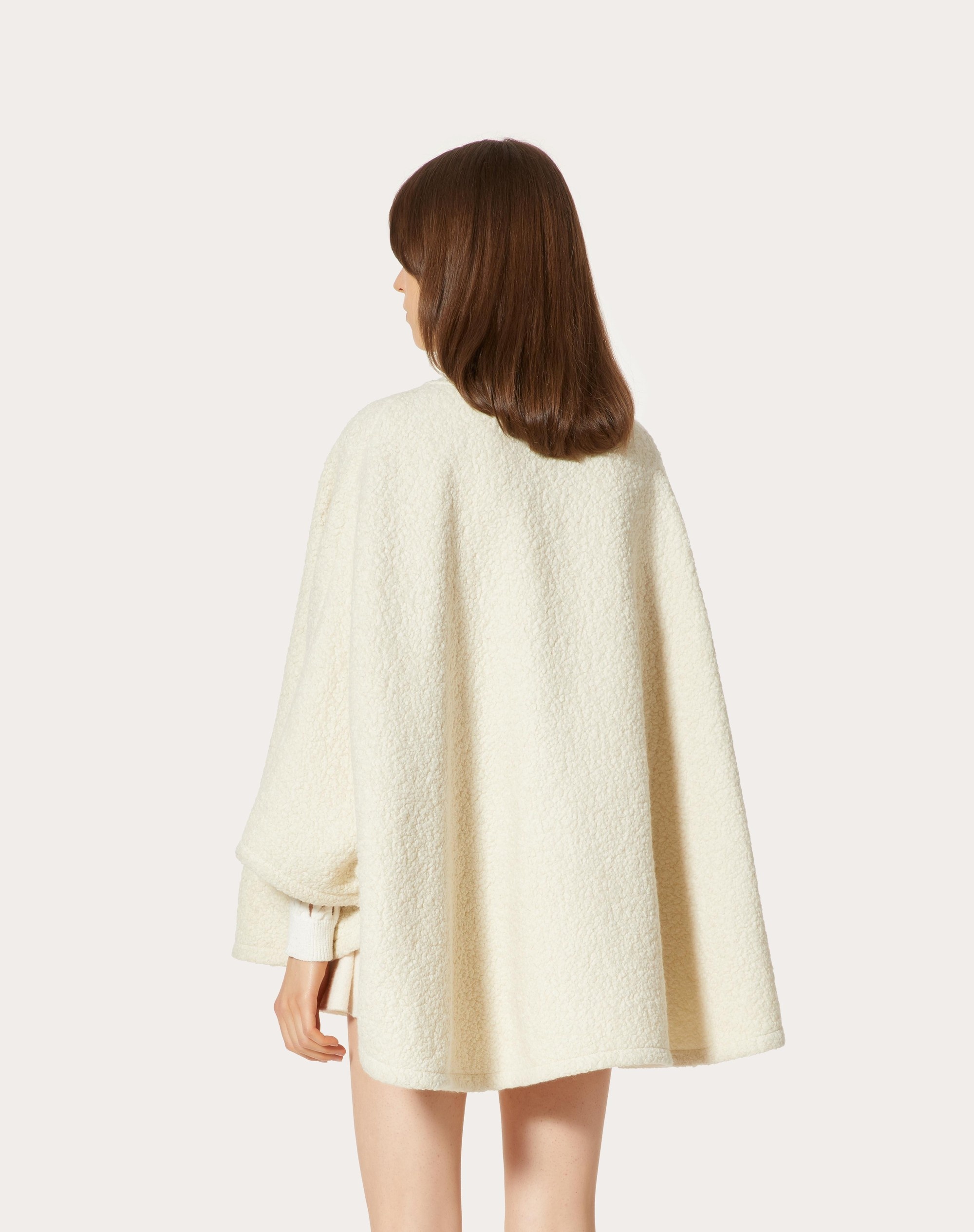 COATED BOUCLÉ CAPE - 4