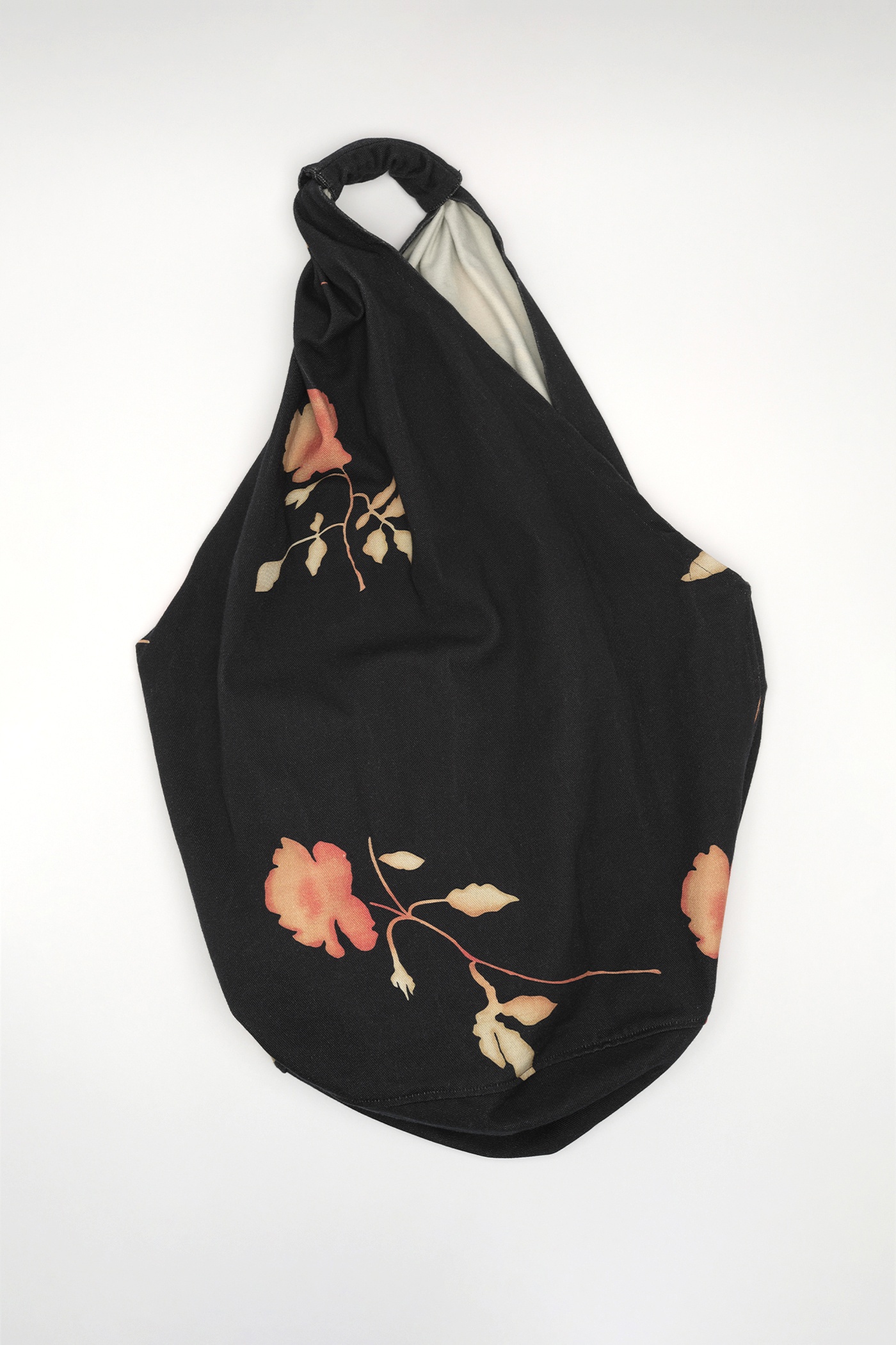 Drip Bag Nocturnal Flower Printed Denim - 1