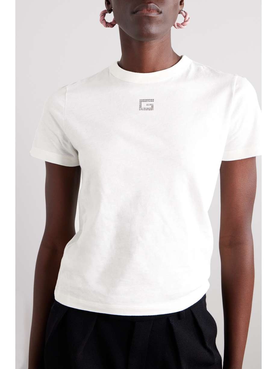 Gucci Crystal G Cotton Jersey T Shirt - 2