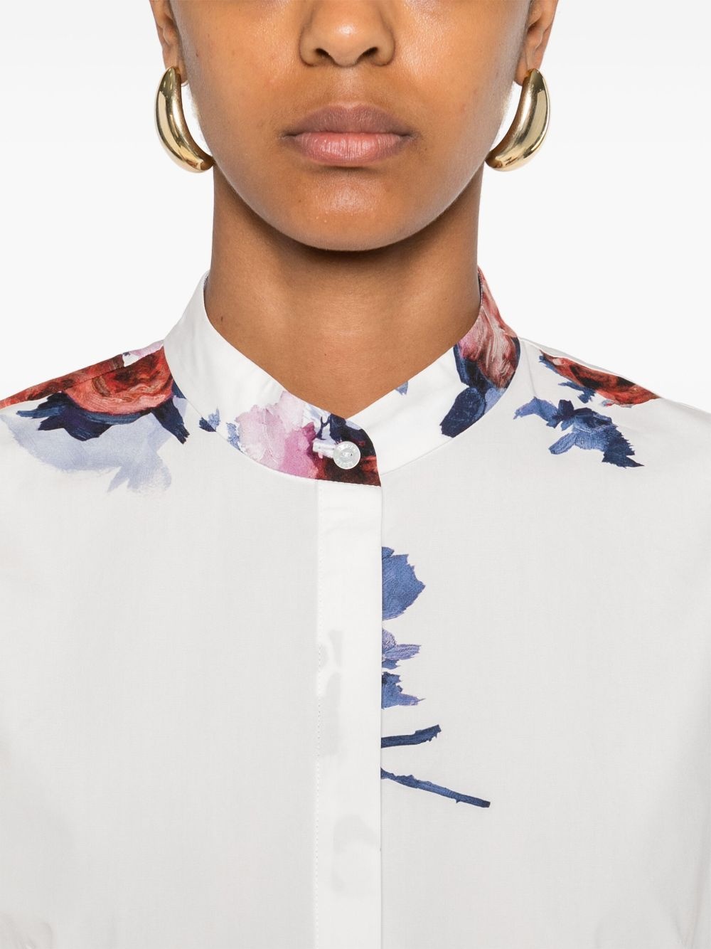 floral-print mini dress - 5