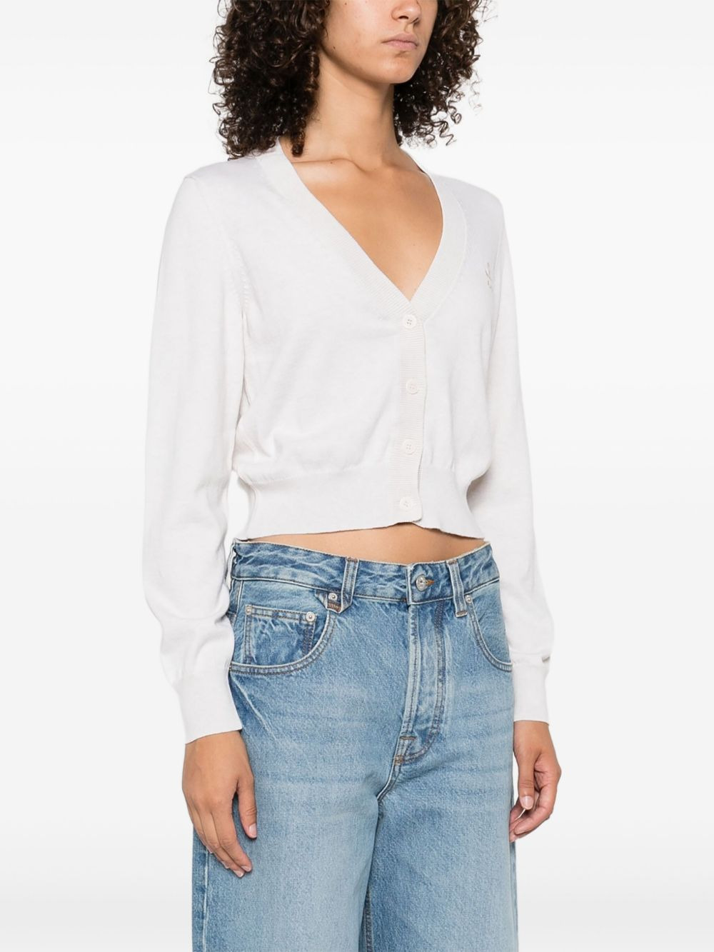 anchor-embellished cardigan - 3