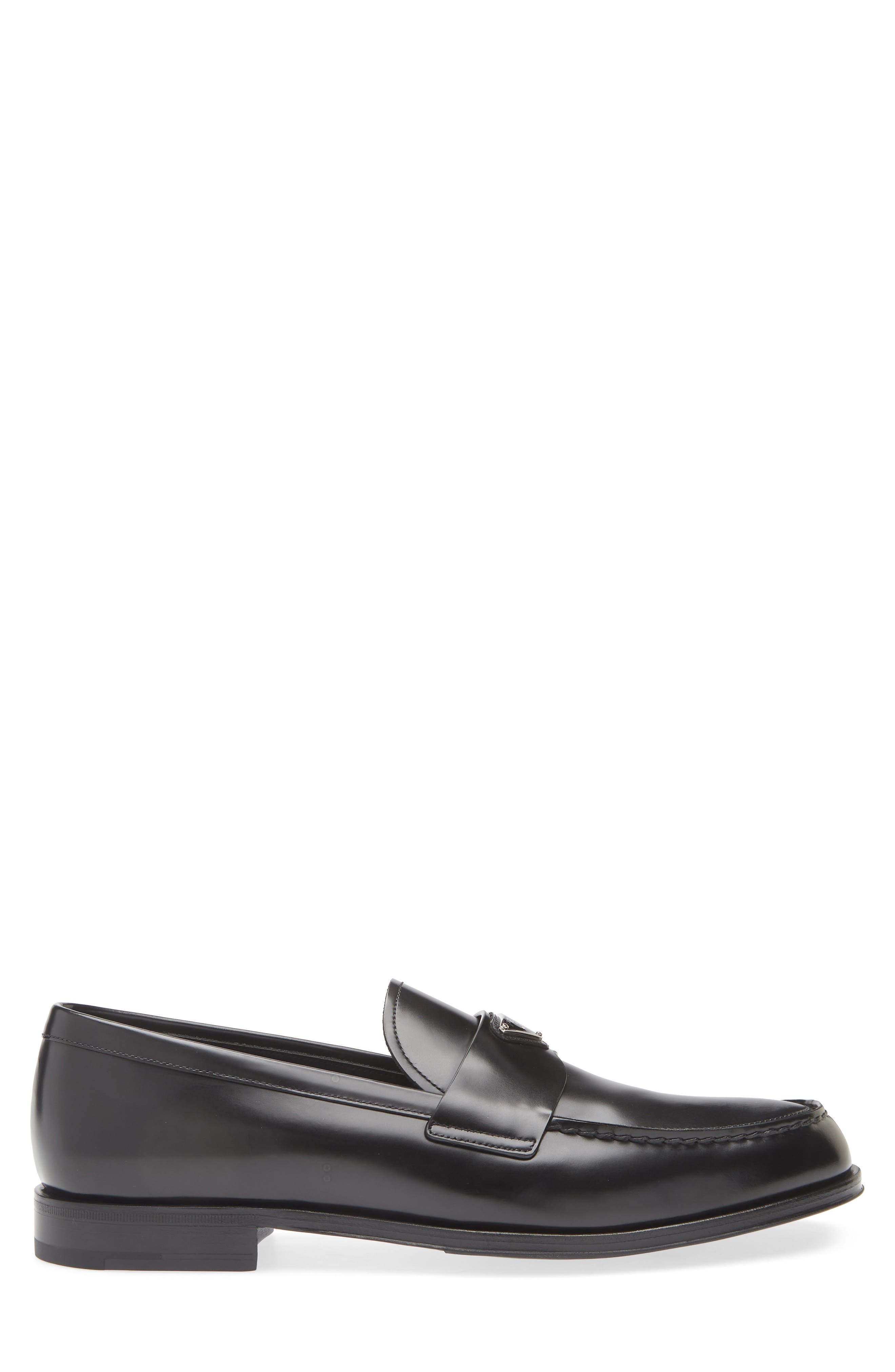 Prada Triangle Logo Loafer in Nero at Nordstrom - 3