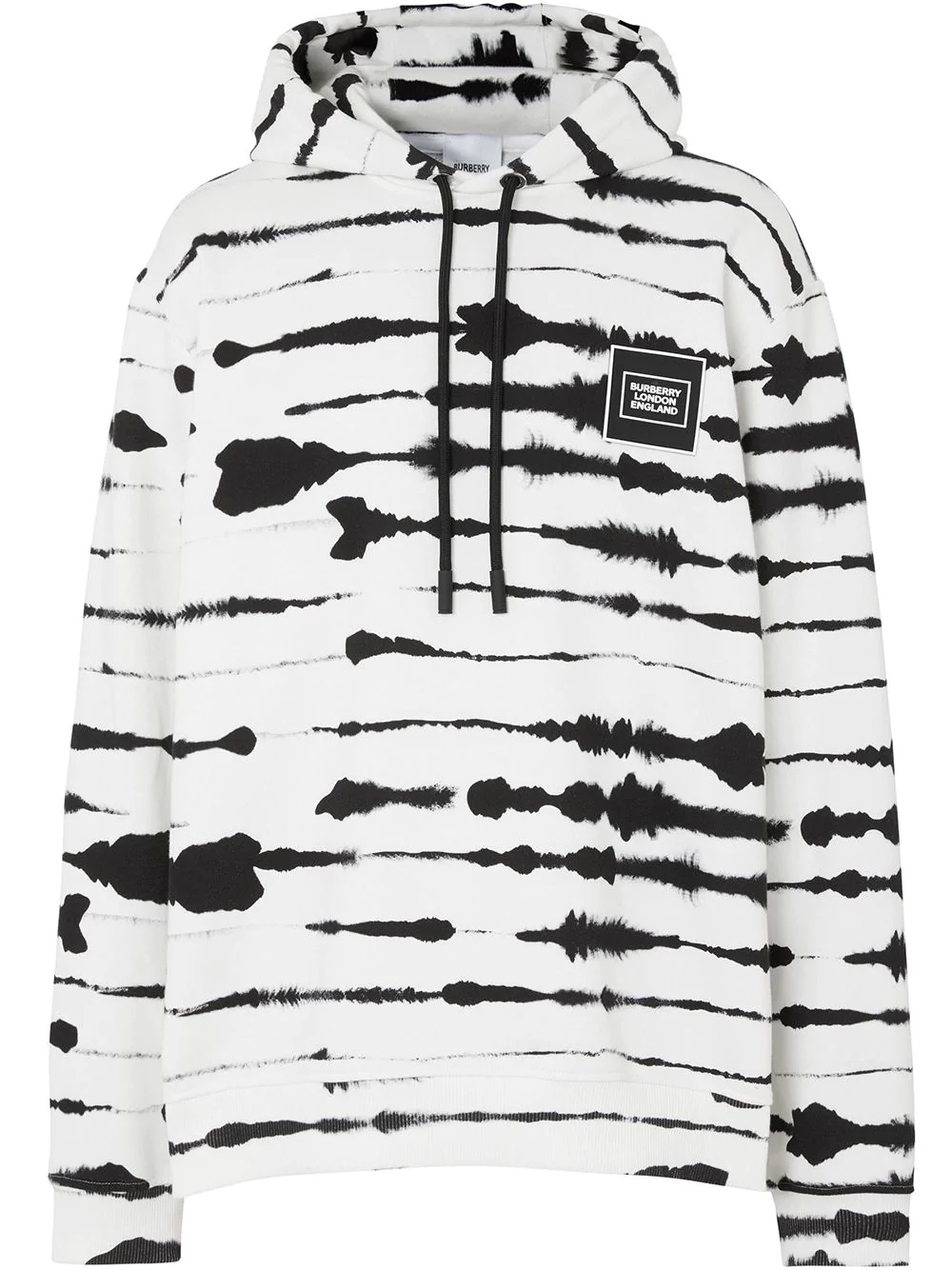 abstract print hoodie - 1