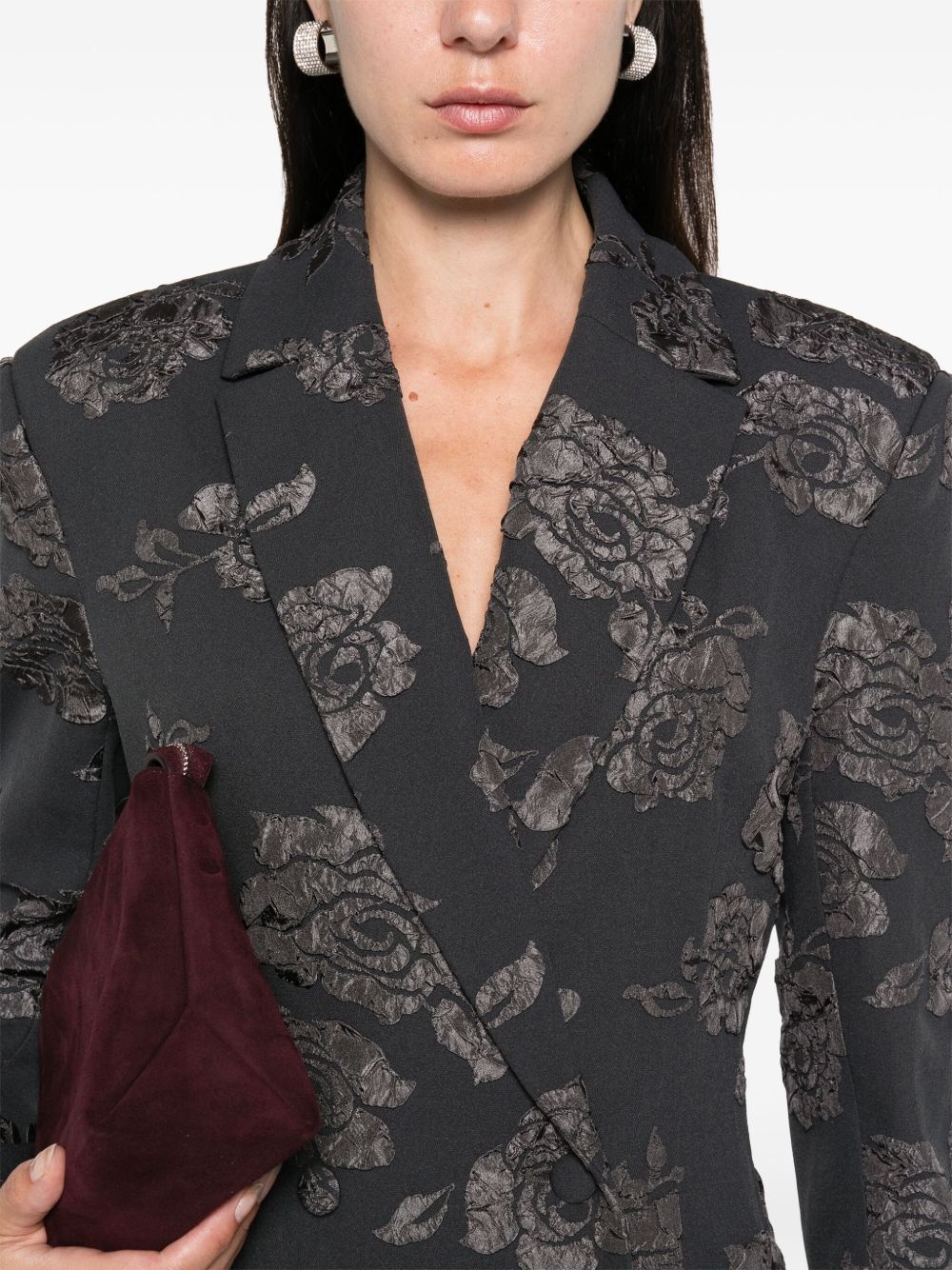 3D Flower blazer mini dress - 5