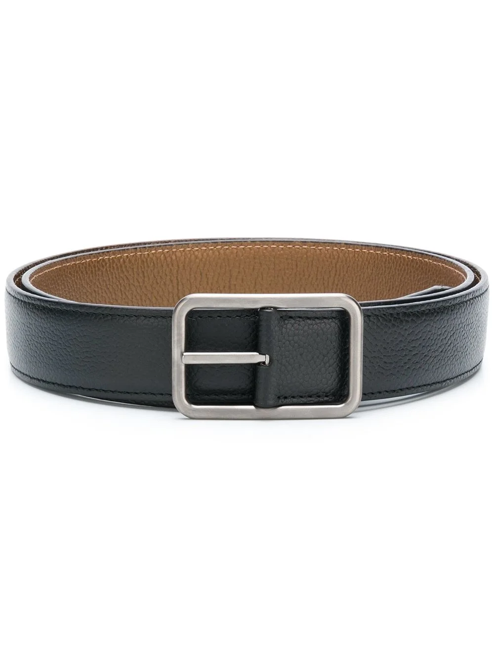 pebbled leather belt - 1