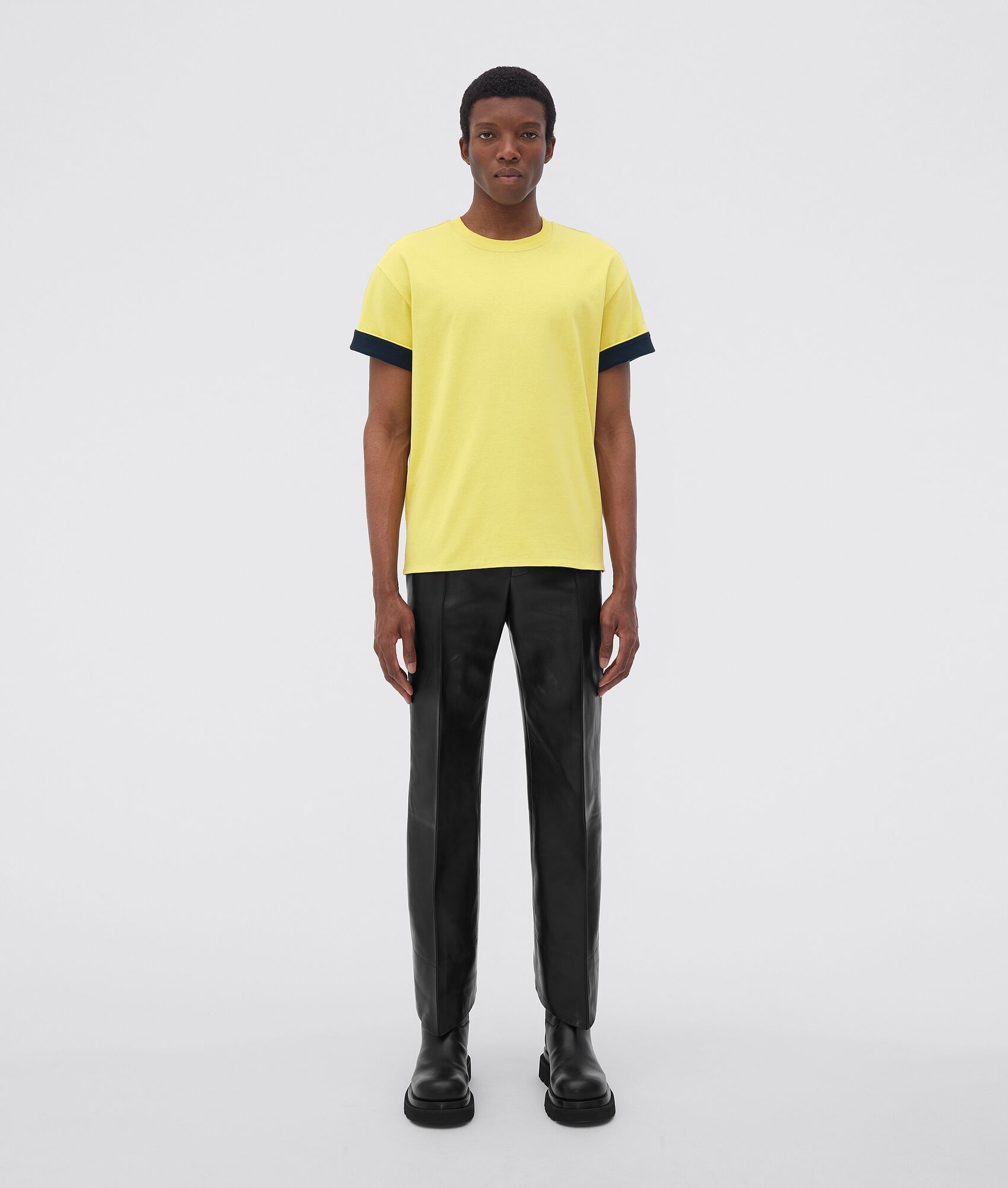 double layered cotton jersey t-shirt - 1