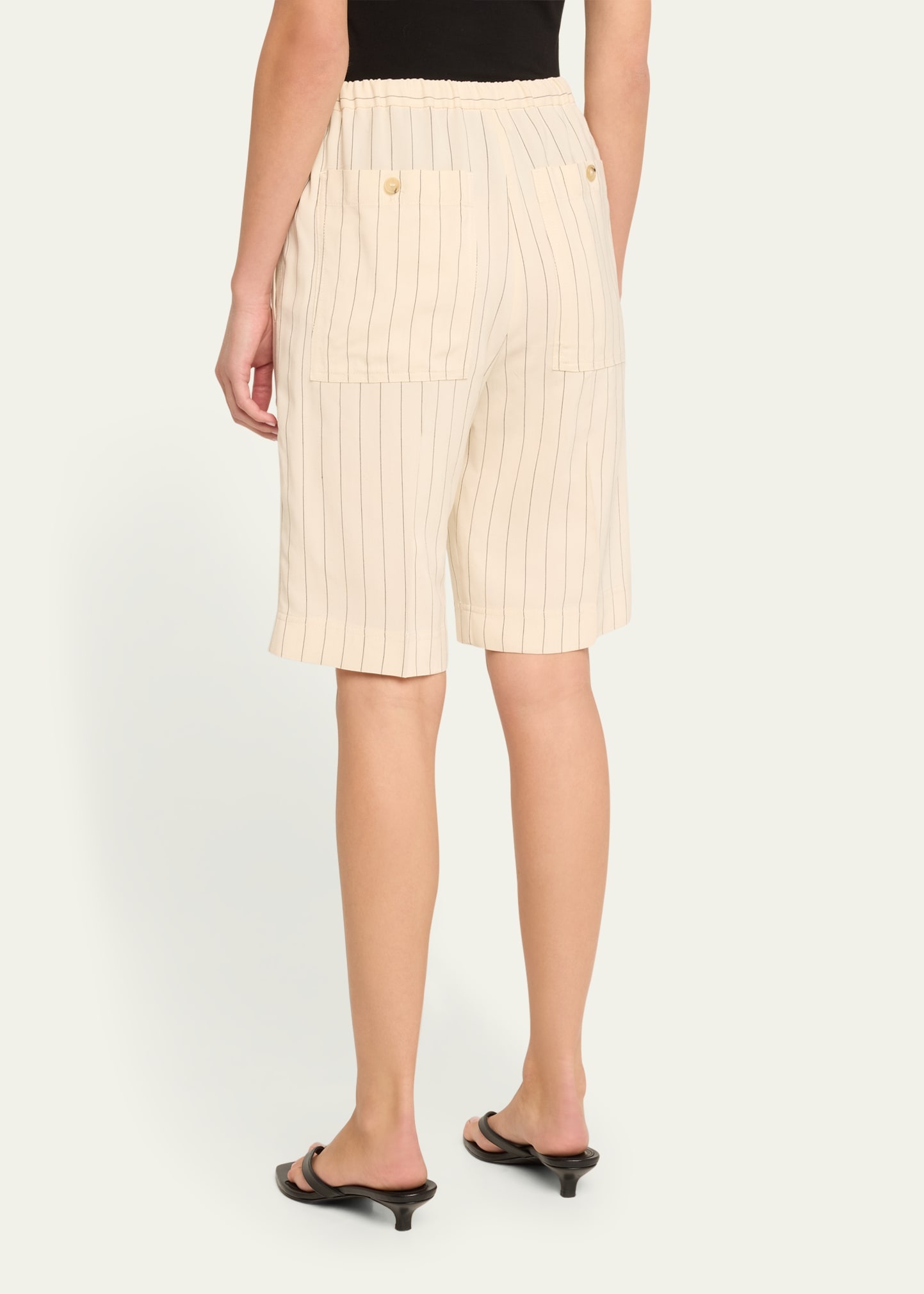 Relaxed Pinstriped Shorts - 3