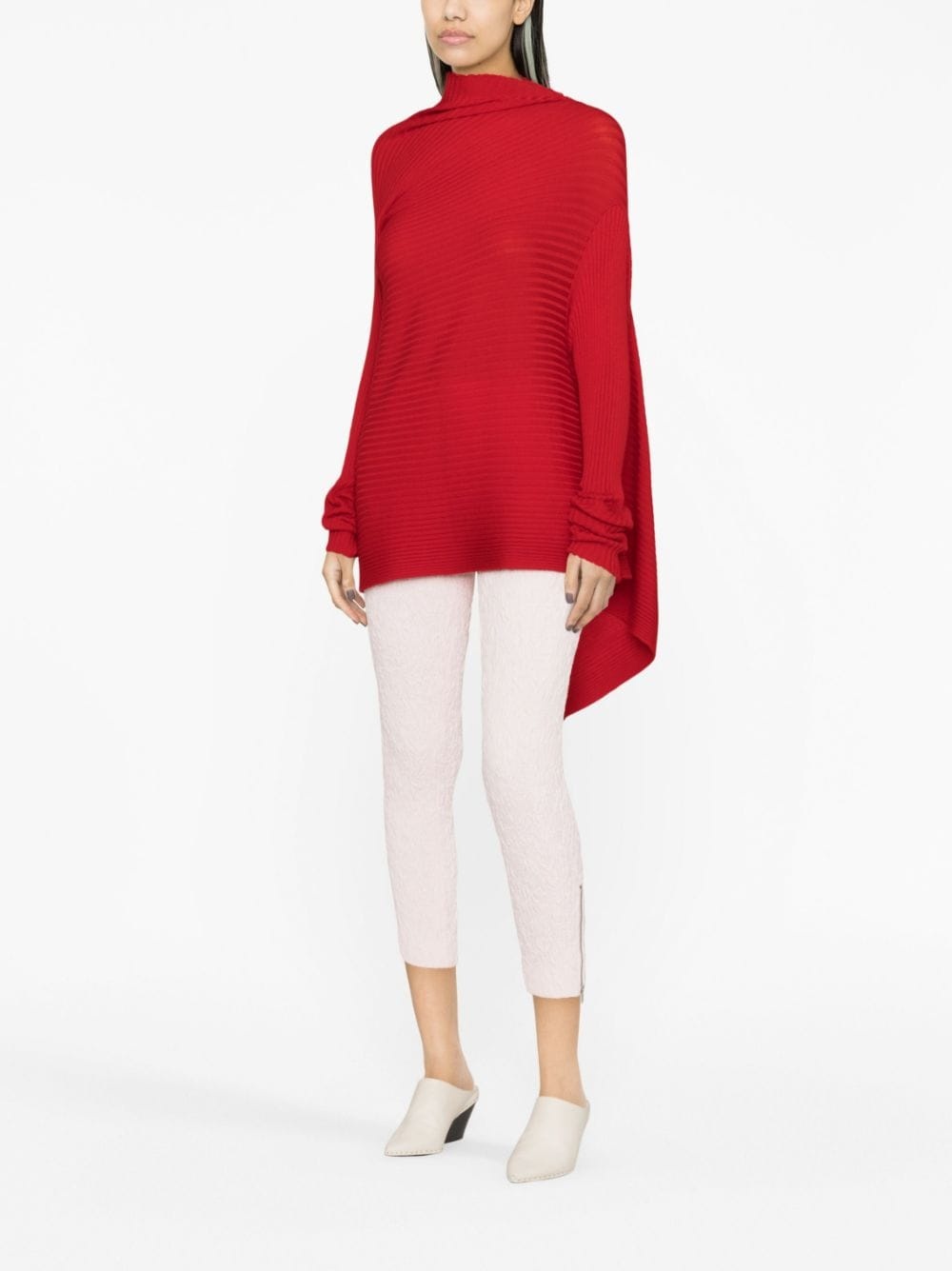 crinkled cropped trousers - 3