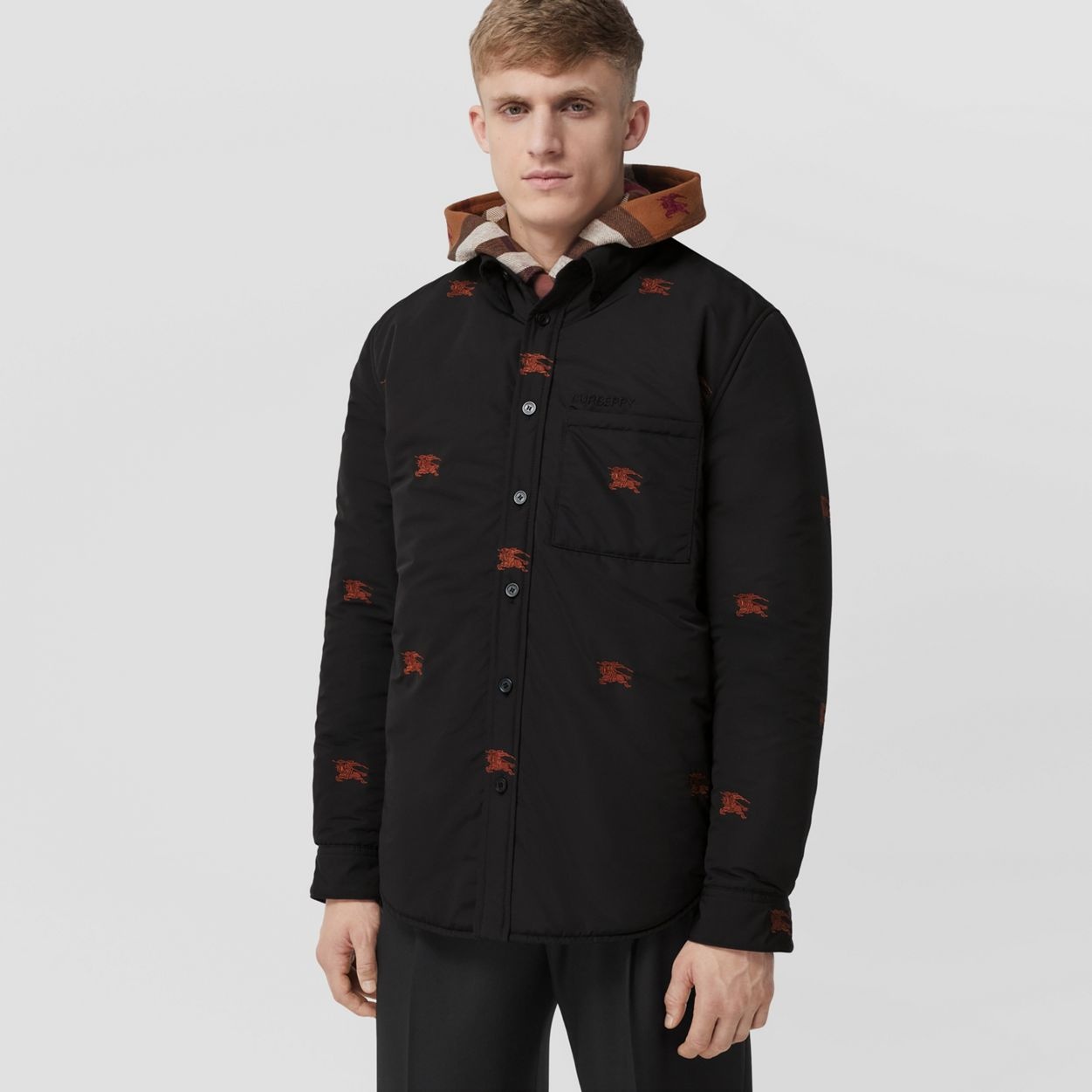 Embroidered EKD Nylon Overshirt - 7