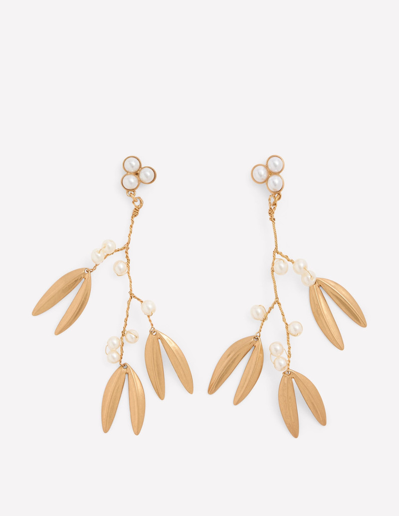 Festive Metal Earrings-Pearl 1