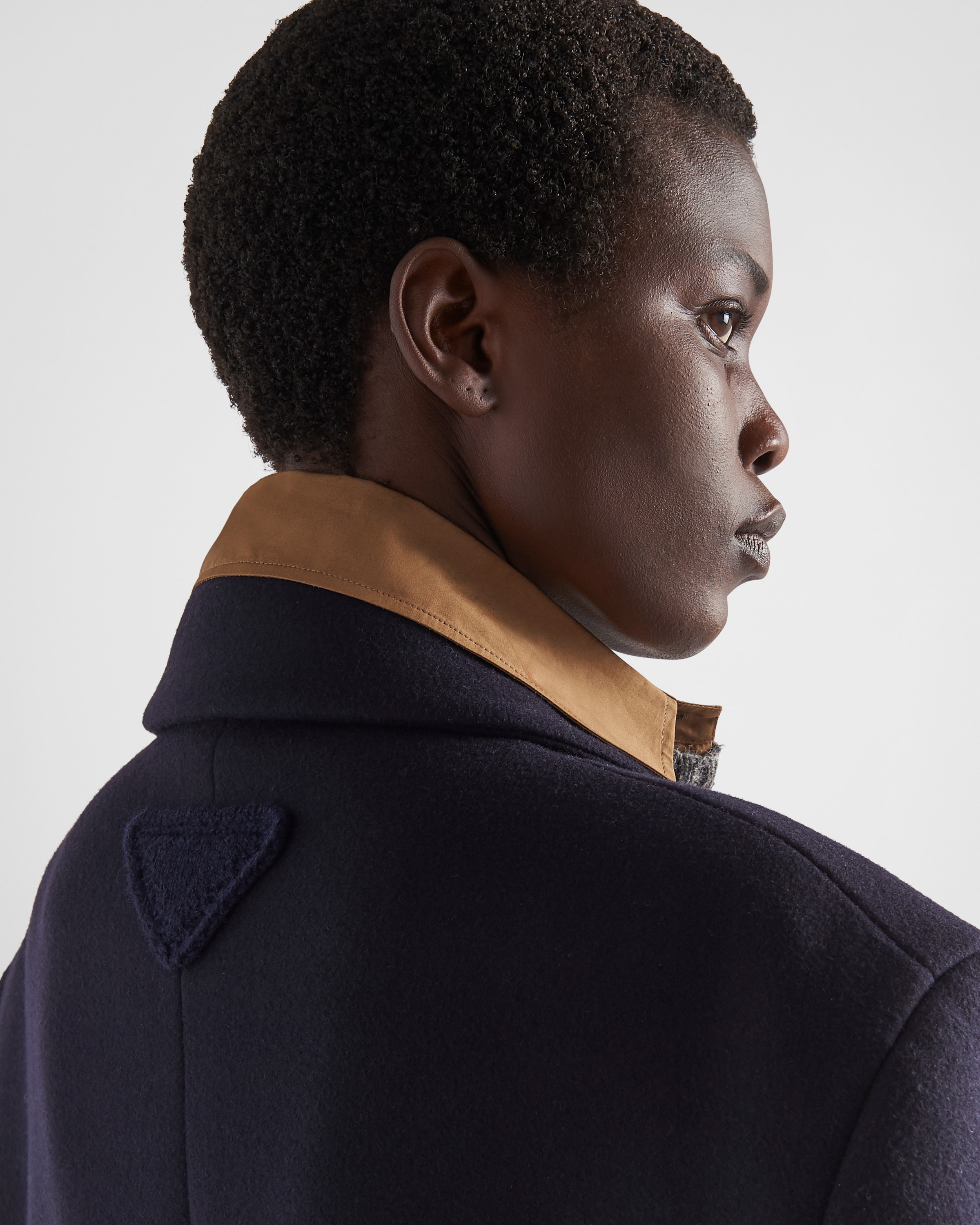 Single-breasted cachemire and wool coat with collar - 6