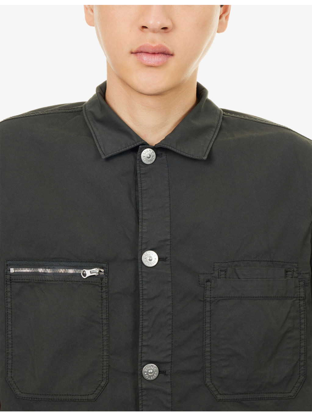 Logo-Badge Short-Sleeve Cotton-Blend Shirt - 6