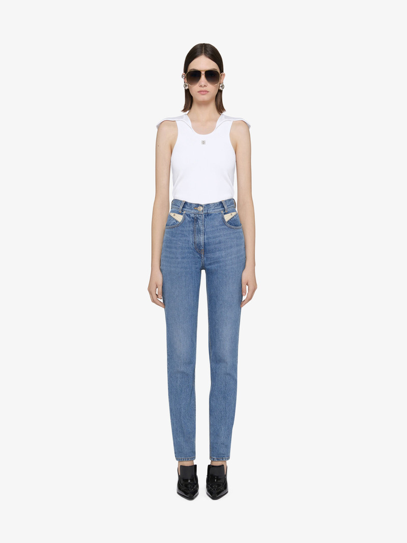 Givenchy SLIM SAILOR COLLAR TOP IN KNIT WITH 4G LIQUID DETAIL outlook