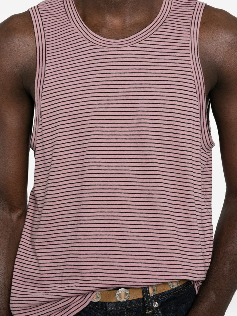 striped sleeveless T-shirt 5