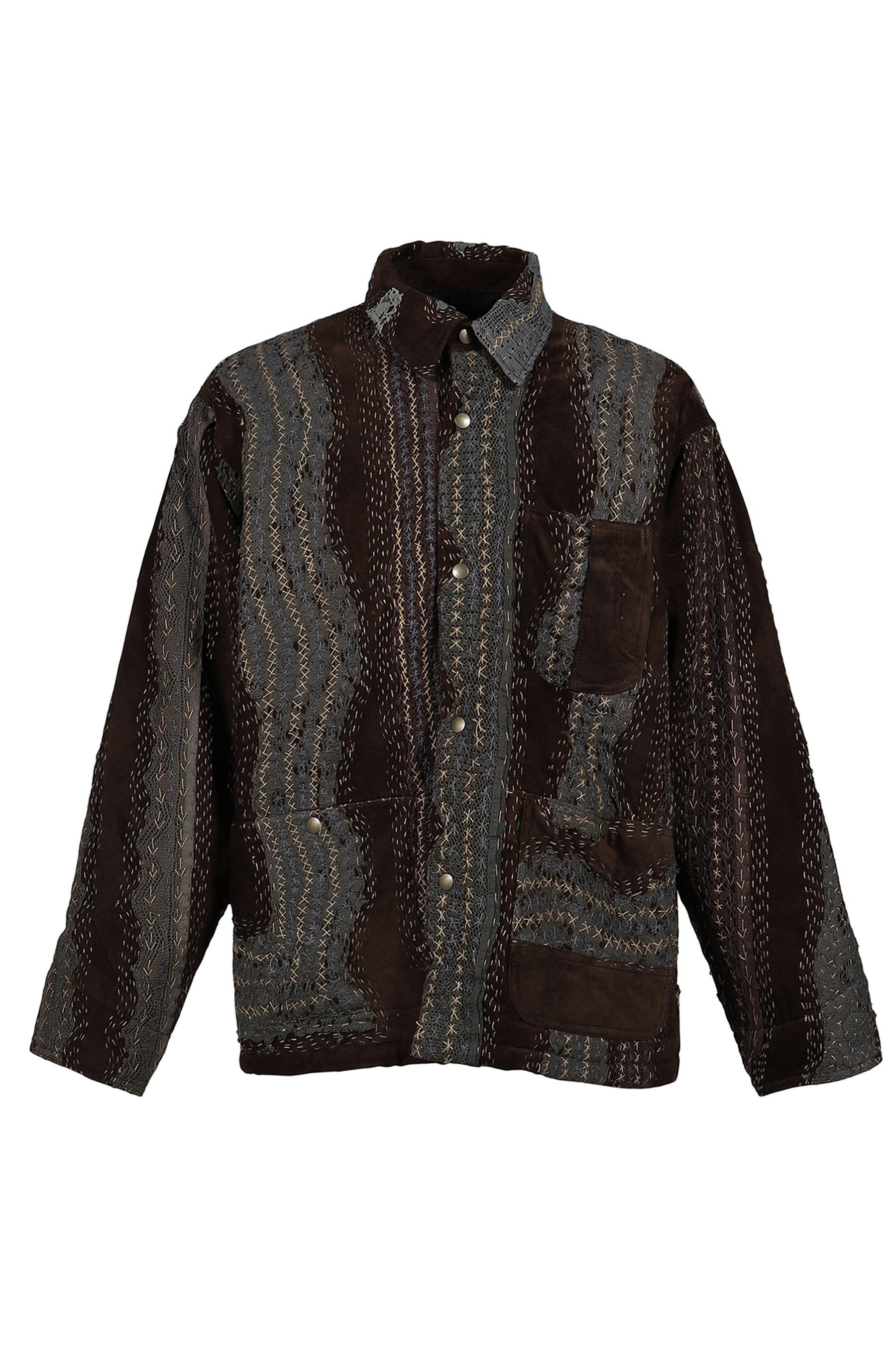 RAIN JACKET WADDED / BRW/GRY LACE - 5