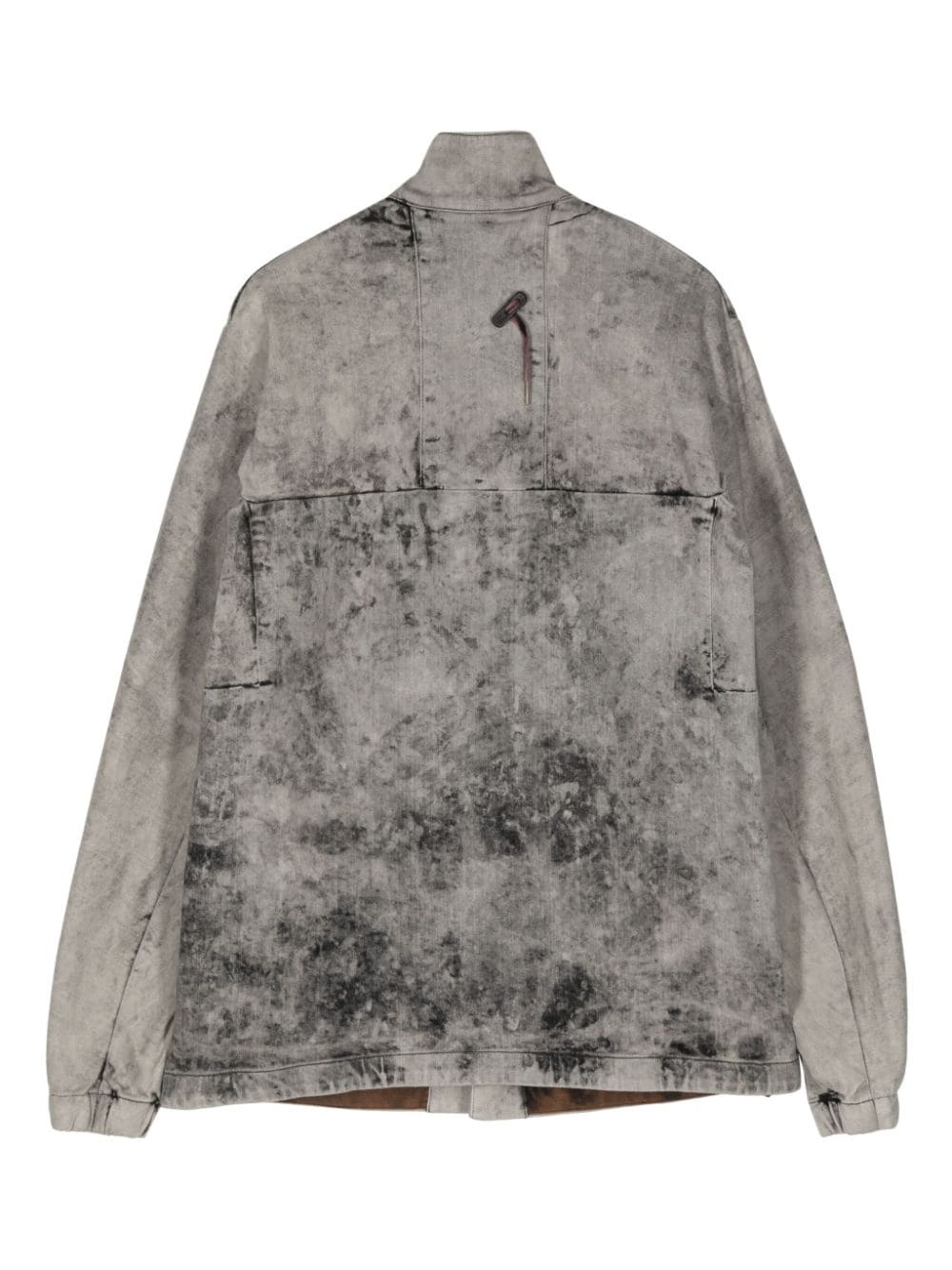 acid-wash cotton-blend denim jacket - 2