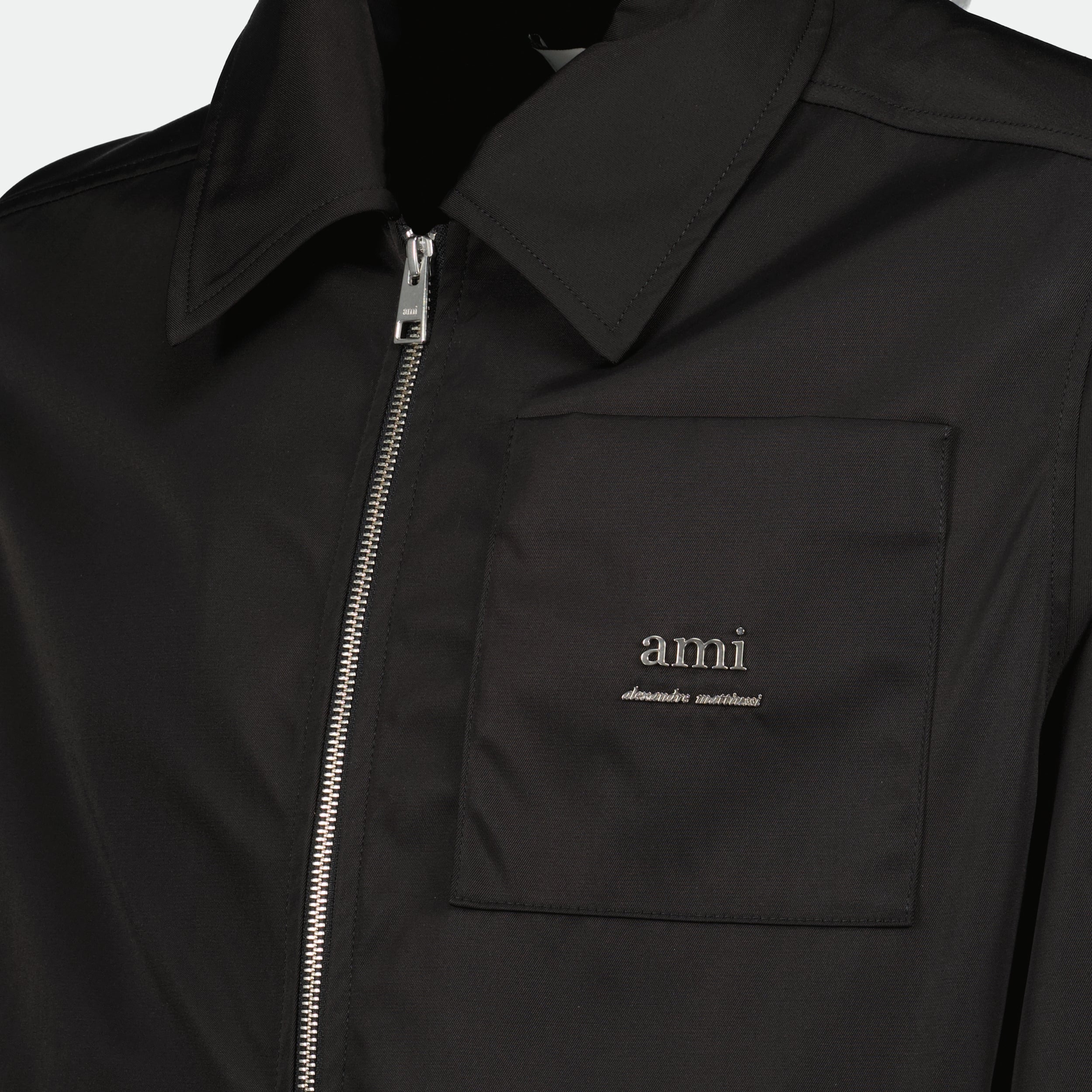 Blouson zippé Ami alexandre mattiussi - 5