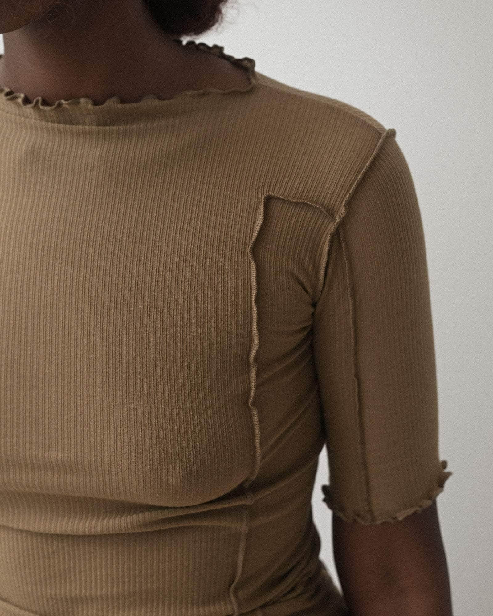 Omato 3/4 Tee Shirt - Fine Organic Cotton Rib - 3