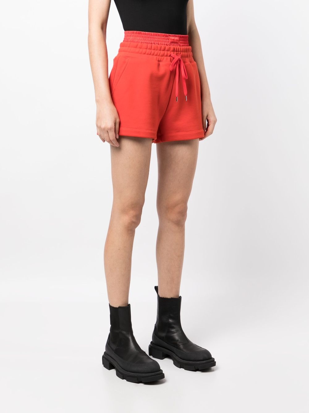 high-waisted cotton shorts - 3