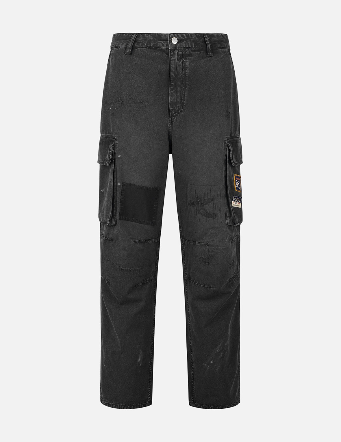 Totem Seagull Embroidery Straight Fit Cargo Pants - 2