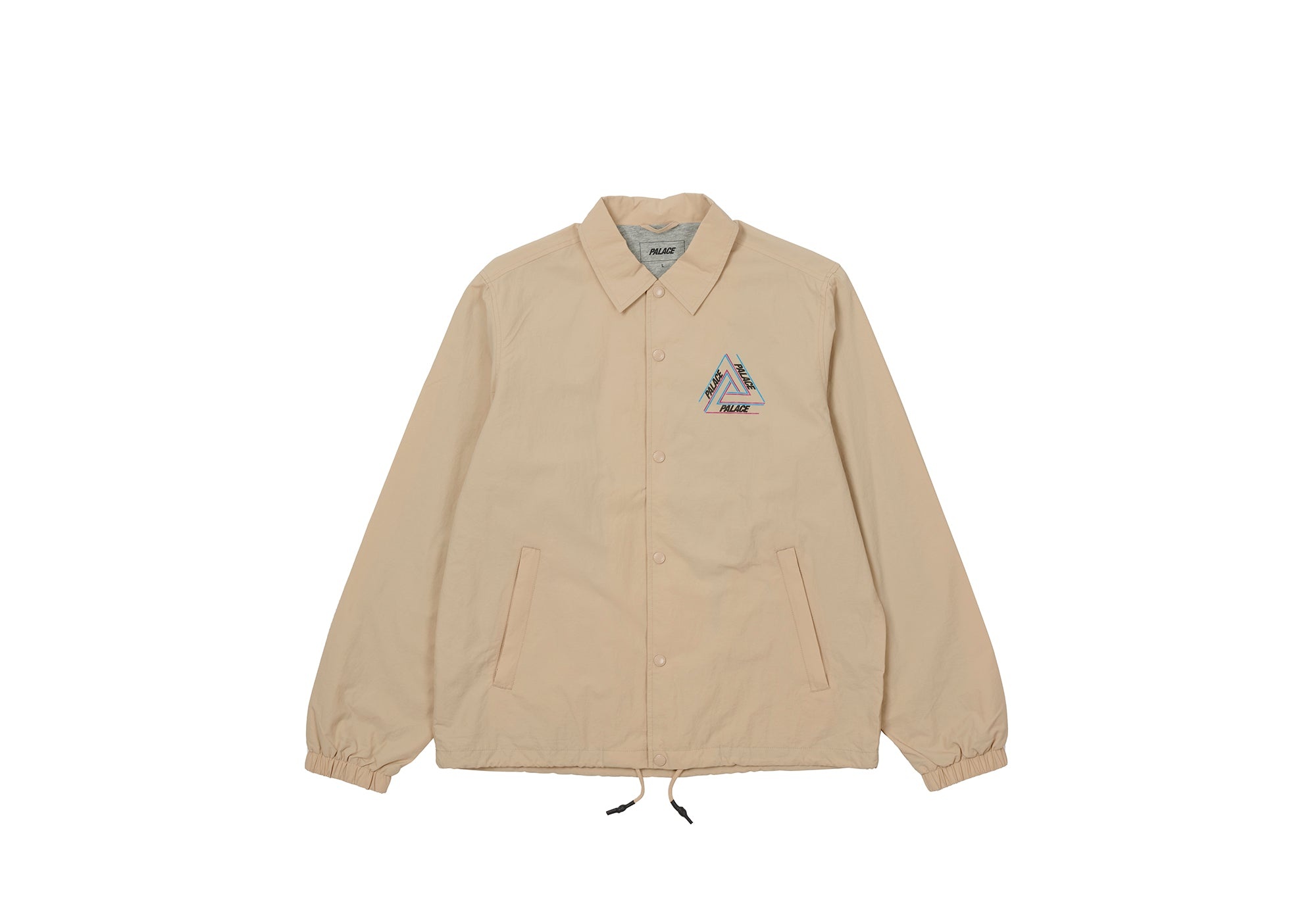 TRI OUTLINE COACH JACKET TAN - 2