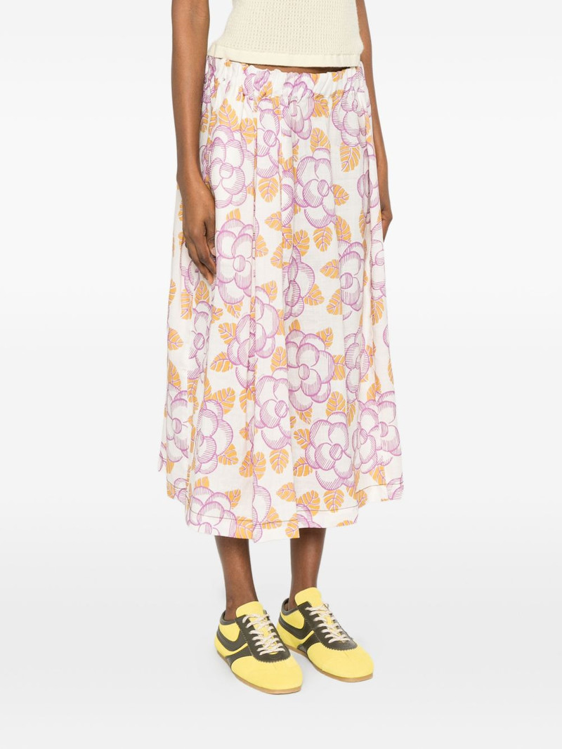 floral-print mid skirt 3
